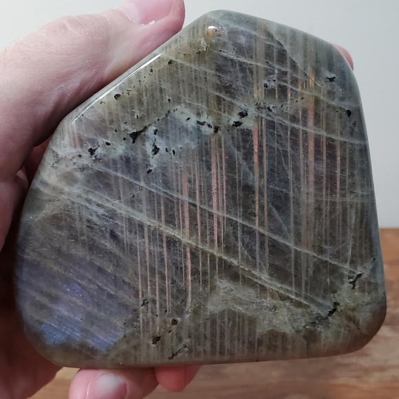 Labradorite Crystal Freeform 1.34 pounds Two-Sided Flash - Picture 14 of 17